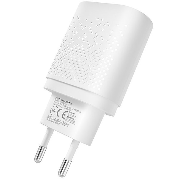 Фото - Сетевое зарядное устройство YOKI Led Series 12W White (YK-2.4Dual)