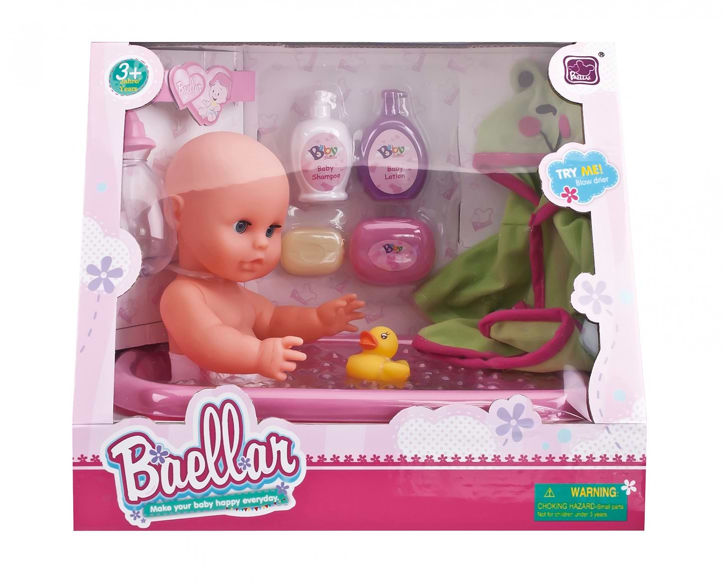 Пупс классический Baellar с ванной 30 см (9399)