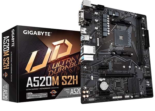 Фото - Материнская плата Gigabyte Socket AM4 (A520M S2H)