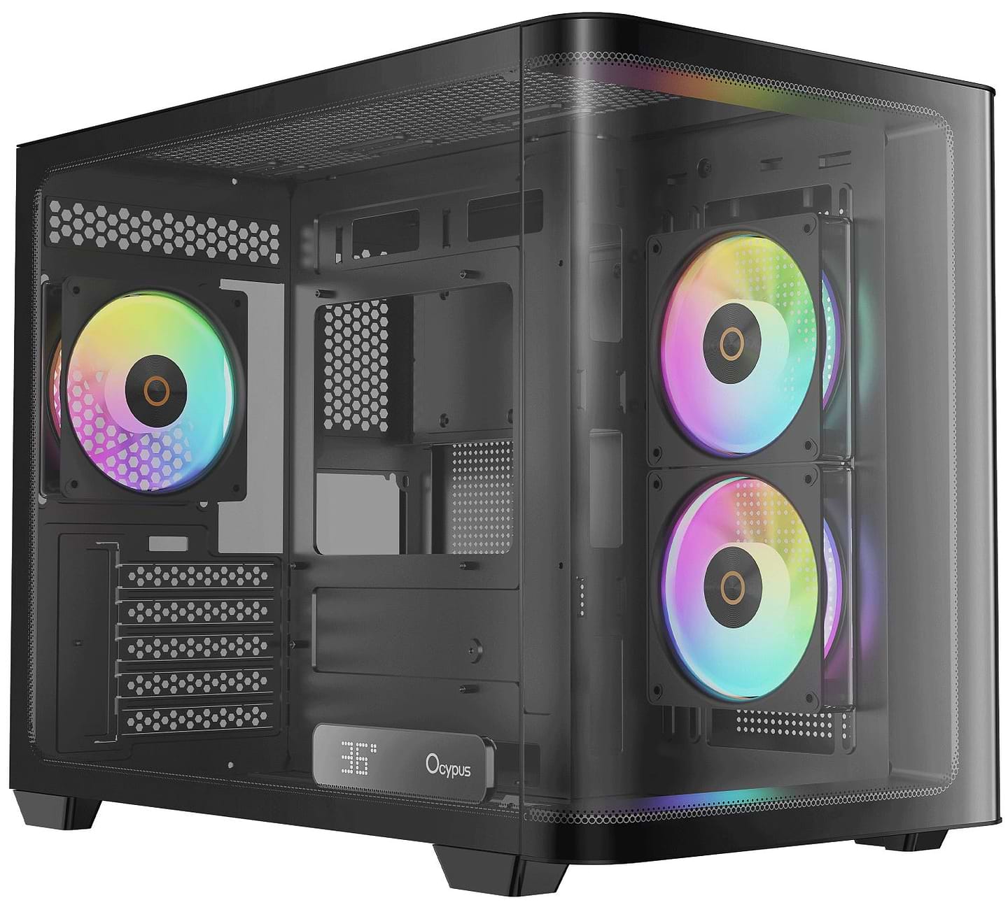 Корпус OCYPUS IOTA C50 BK CURVE ARGB DIGITAL (IOTA-C50-BKD300CD-GL)