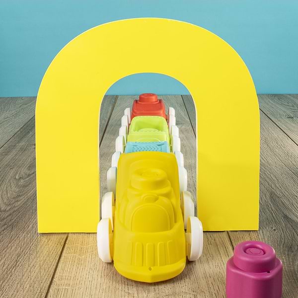 Фото - Базовий ігровий транспорт для малюка Clementoni з конструктором Sensory Train серія Soft Clemmy (17424)