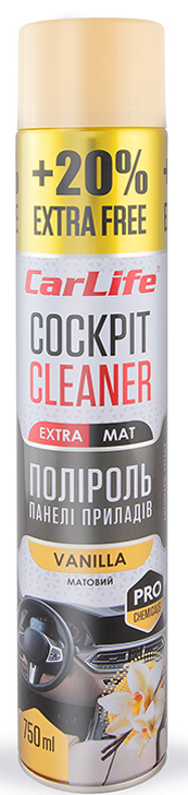 Поліроль для авто CarLife Cockpit Cleaner EXTRA MAT 750мл (CF770)