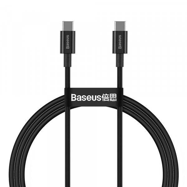 Кабель синхронизации данных Baseus Superior Fast Charging USB-C-USB-C 1m Black (CATYS-B01) - Фото 1