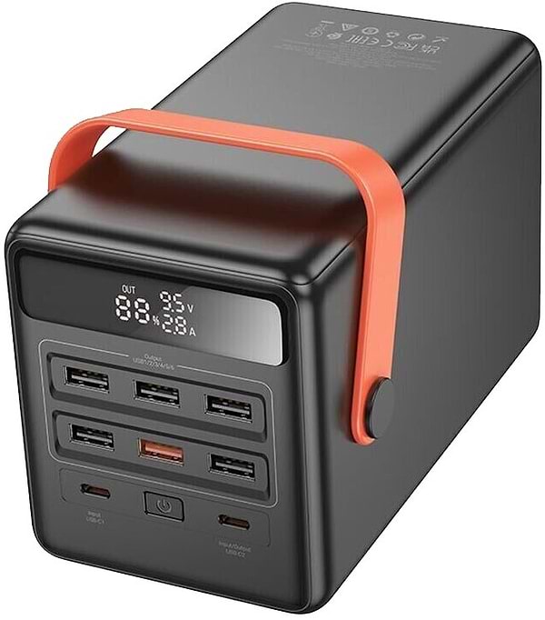 Фото - Батарея мобільна HOCO DB03 Max Centurion 65W 100000 mAh Black+15 LED Lamps