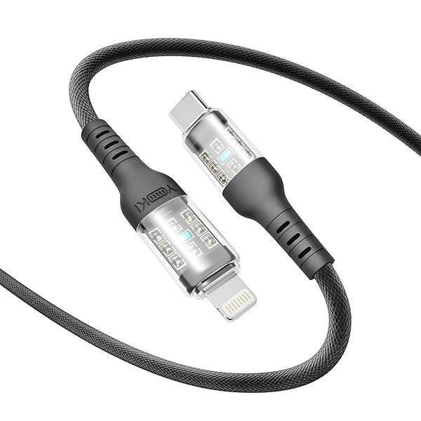 Фото - Кабель синхронізації даних YOKI CYBER Type-C to Lightning 30W 1.2m Black (YK-CY23)