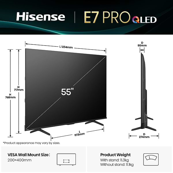 Фото - Телевизор Hisense 55E7Q PRO