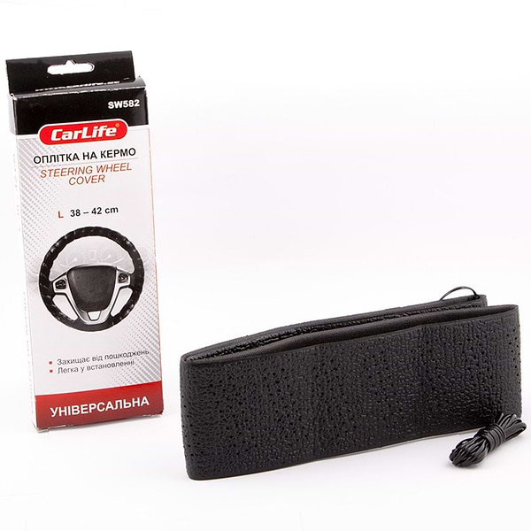 Фото - Оплетка на руль CarLife 38-42 см (SW582)