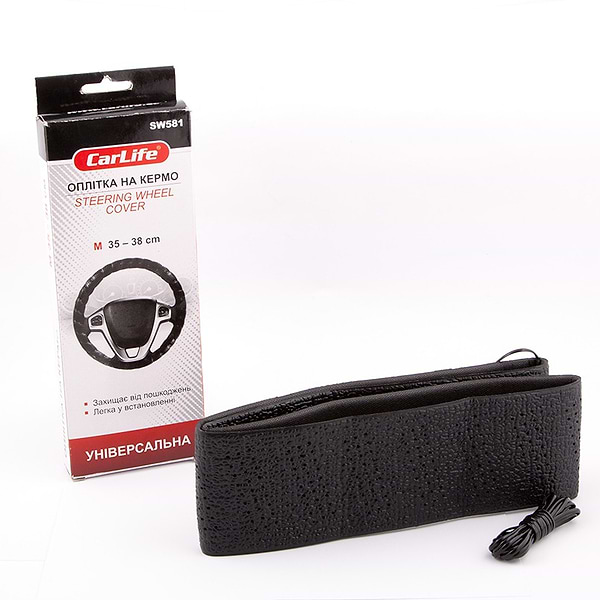 Фото - Оплітка на кермо CarLife 35-38 см (SW581)