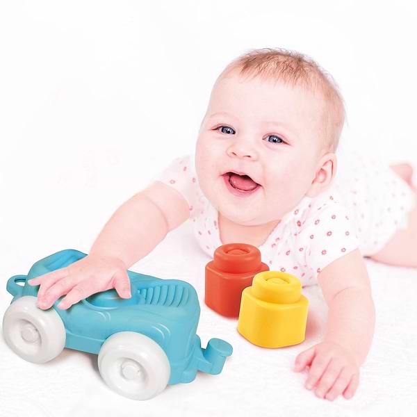 Фото - Базовий ігровий транспорт для малюка Clementoni з конструктором Sensory Train серія Soft Clemmy (17424)