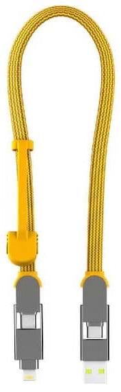 Фото - Кабель синхронізації даних Rolling Square 6in1, inCharge XL 30 см Yellow (XLS03R)