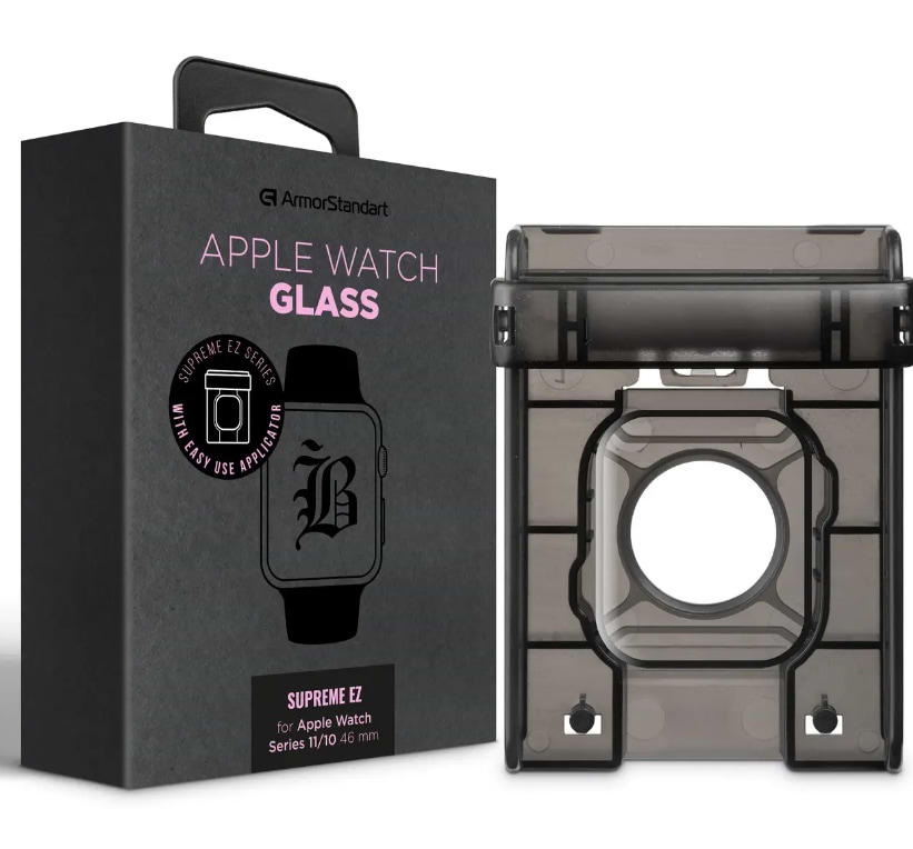 Защитное стекло для смарт-часов Armorstandart Supreme Black Icon EZ для Apple Watch Series 9/8/7 45 mm (ARM91475)