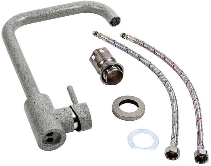 Фото - Смеситель кухонный VALESO NS02B (3008B-NA) серый