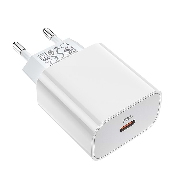 Фото - Мережевий зарядний пристрій HOCO C76A Plus Speed source PD20W charger White (6931474746917)