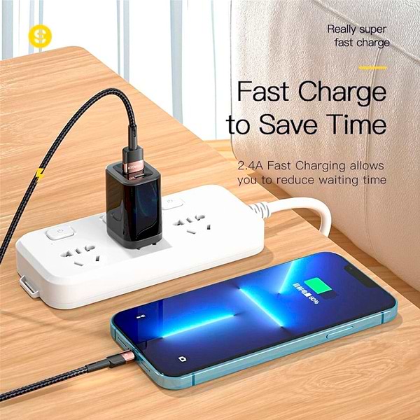 Фото - Кабель синхронізації даних Essager Star 6A Lightning USB 1m Black (EXCL-XC01)