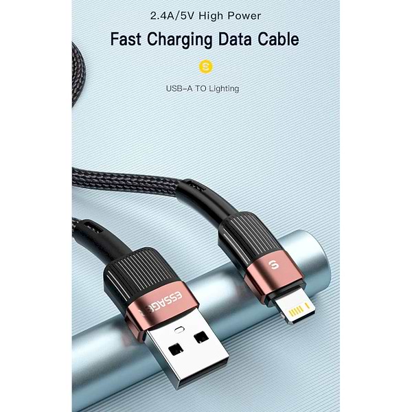 Фото - Кабель синхронізації даних Essager Star 6A Lightning USB 1m Black (EXCL-XC01)