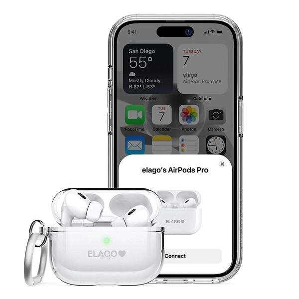Фото - Чохол для навушників Elago Clear Hang Case Transparent for Airpods Pro 2nd Gen (EAPP2CL-HANG-CL)