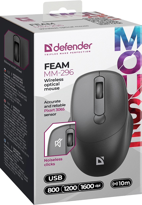 Фото - Миша бездротова Defender Feam MM-296 (52296)