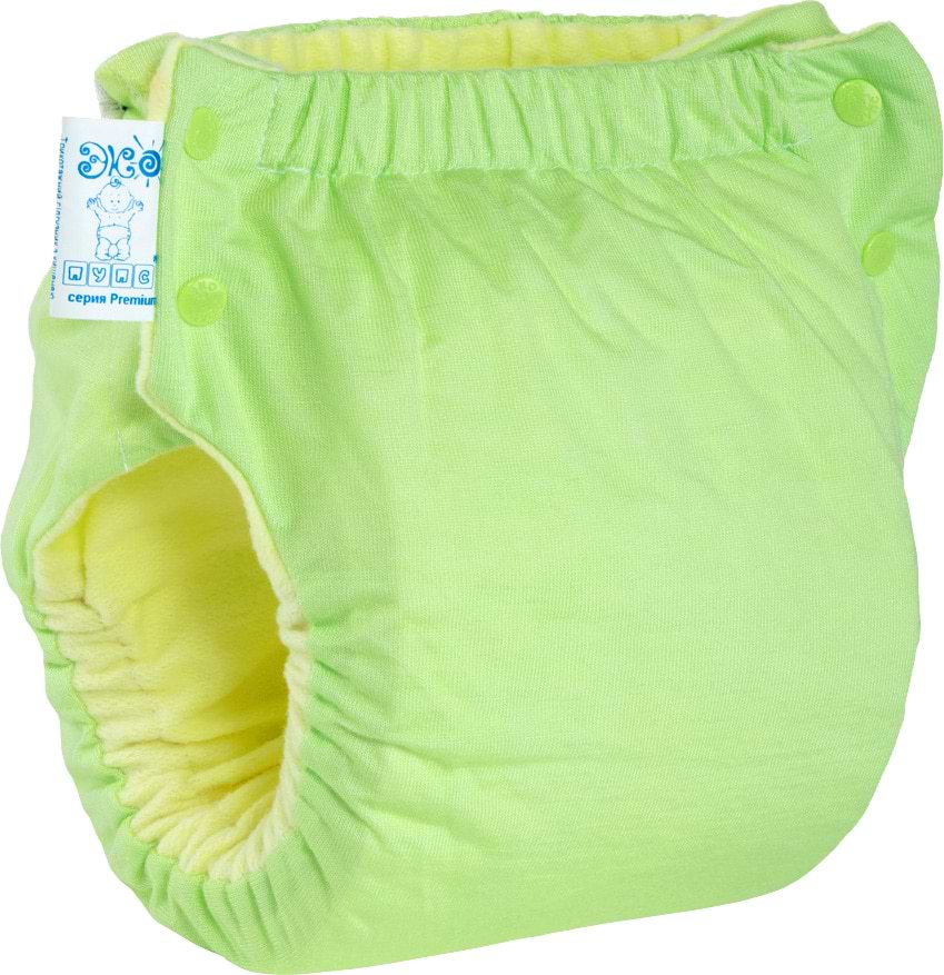 Підгузок багаторазовий ЕКО ПУПС Easy Size Premium 5-9 (50-74), з вкладишем Abso Maxi (Зелений) (ТПК2ВК4-2з)
