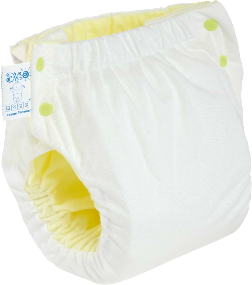 Підгузок багаторазовий ЕКО ПУПС Easy Size Premium 5-9 (50-74), з вкладишем Abso Maxi (Білий) (ТПК2ВК4-2б)