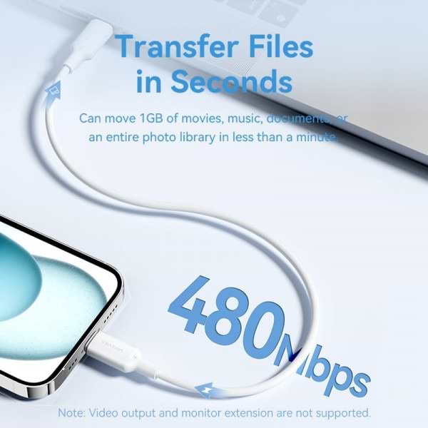 Фото - Кабель синхронізації даних Vention USB 2.0 Type-C M-M, 1.0m (TRCWF)