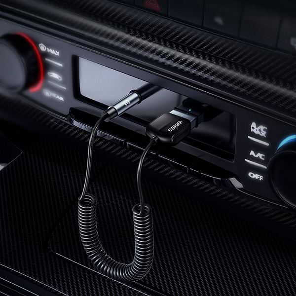 Фото - Бездротовий адаптер автомобільний Essager Lingfeng Bluetooth 5.0 Aux Adapter Car Wireless Receiver USB to 3.5mm (EBT-LF01-P)