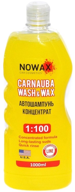 Фото - Шампунь для авто NOWAX концентрат з віском карнауби 1:100 Carnauba Wash&Wax 1 л (NX01100) Фото - Шампунь для авто NOWAX концентрат з віском карнауби 1:100 Carnauba Wash&Wax 1 л (NX01100)
