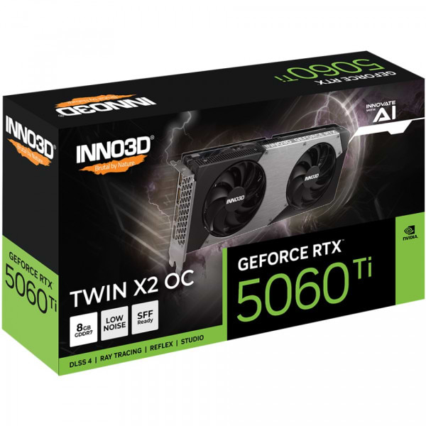 Фото - Видеокарта Inno3D GeForce RTX5060 Ti 8GB GDDR7 (N506T2-08D7X-193075N)