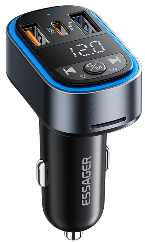 Автомобильное зарядное устройство Essager 35W BT 5.3 Car charger black (ECCFM-CT0G-P)