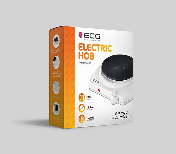 Фото - Плита електрична настільна ECG EV 1512 White