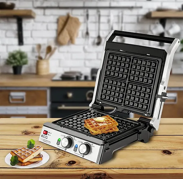 Фото - Гриль-барбекю электрический ECG KG 2033 Duo Grill & Waffle