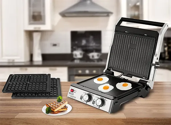 Фото - Гриль-барбекю электрический ECG KG 2033 Duo Grill & Waffle