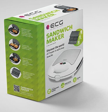 Фото - Бутербродниця ECG S 399 3in1 White