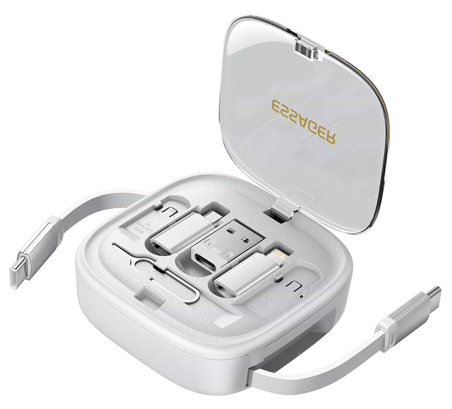 Органайзер для хранения кабелей Essager Jicheng Multifunctional Retractable Cable Organizer Box White (ECJHZ-JC02-P)