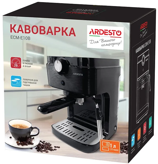 Фото - Кофеварка рожковая Ardesto ECM-E10B