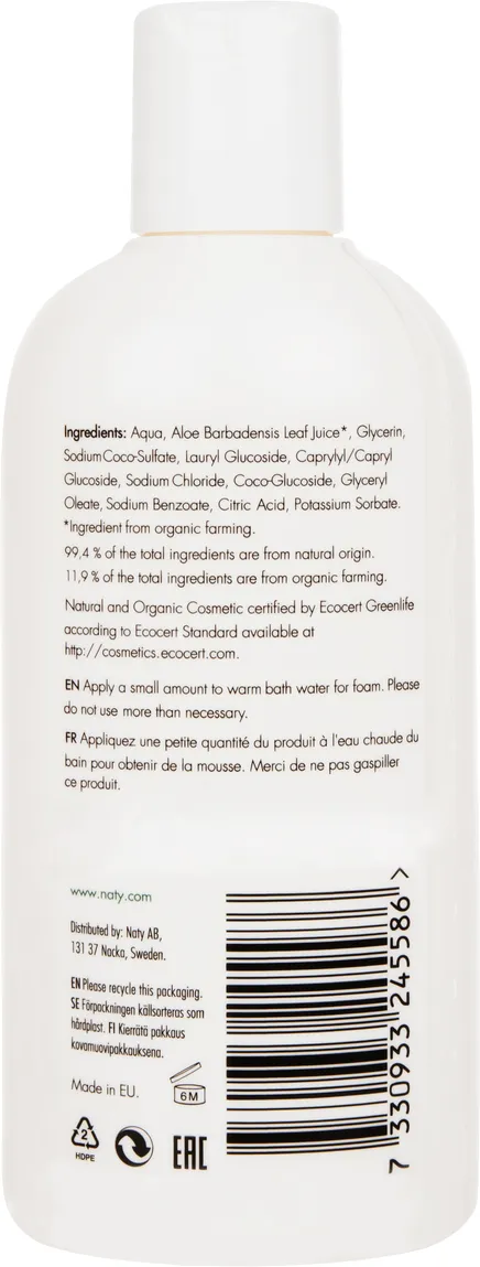 Фото - Піна для ванни дитяча Eco By Naty Органическая 200 мл (245586)
