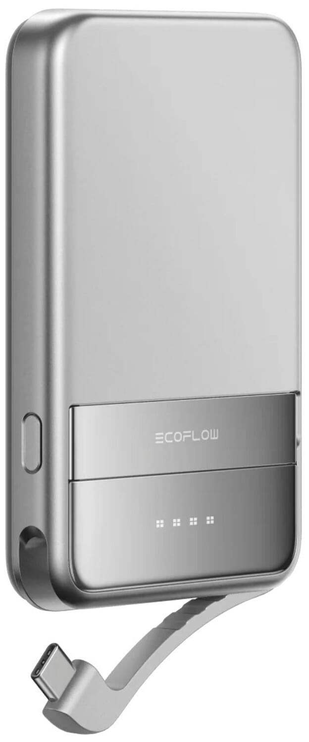 Батарея мобильная EcoFlow Rapid Magnetic Power Bank 5000 Silver (EF-RAPID5000-EU) - Фото 1