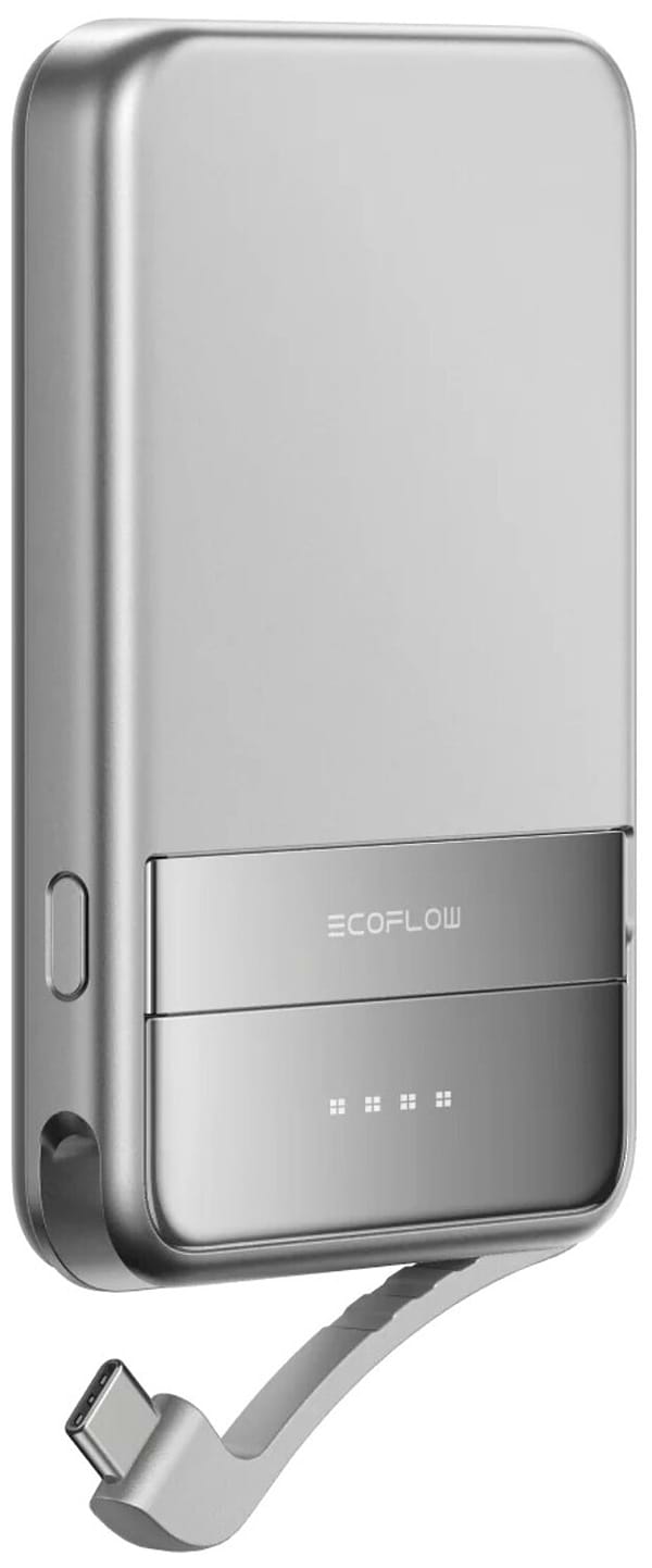 Фото - Батарея мобильная EcoFlow Rapid Magnetic Power Bank 5000 Silver (EF-RAPID5000-EU)