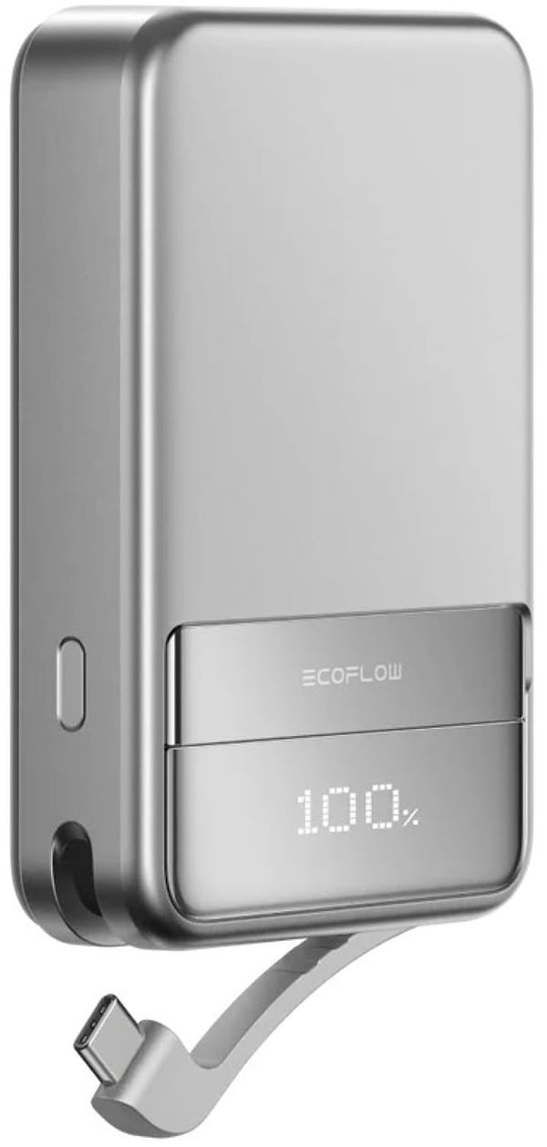 Фото - Батарея мобільна EcoFlow Rapid Magnetic Power Bank 10000 Silver (EF-RAPID10000-EU)