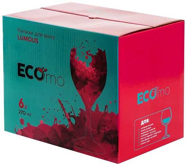 Фото - Набір келихів Ecomo LUMOUS 6x270 мл (GB08R3108)
