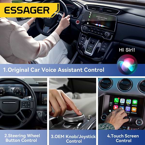 Фото - Бездротовий адаптер автомобільний Essager Zhailian wireless CarPlay (ECP-ZL0G-Z)