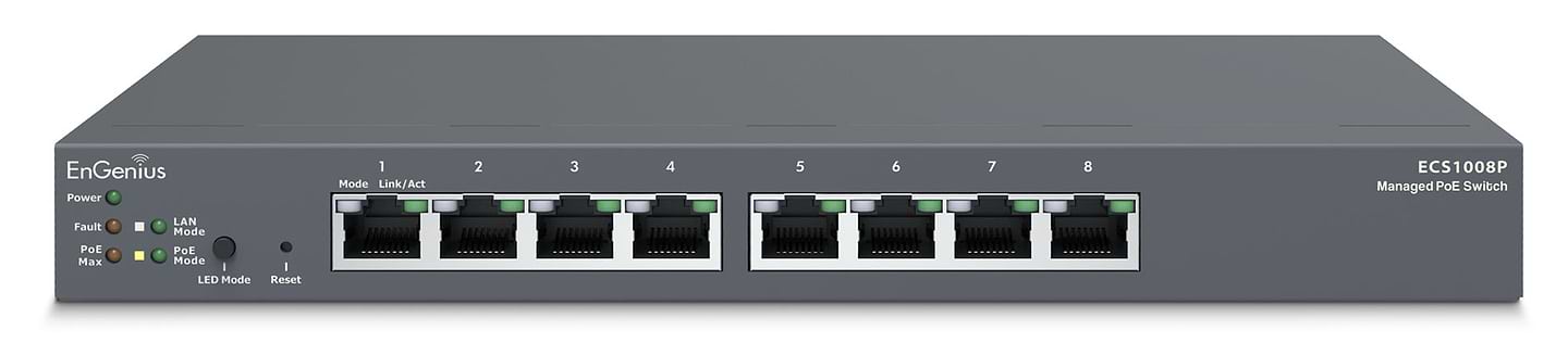 Коммутатор локальной сети (Switch) EnGenius ECS1008P - Фото 1