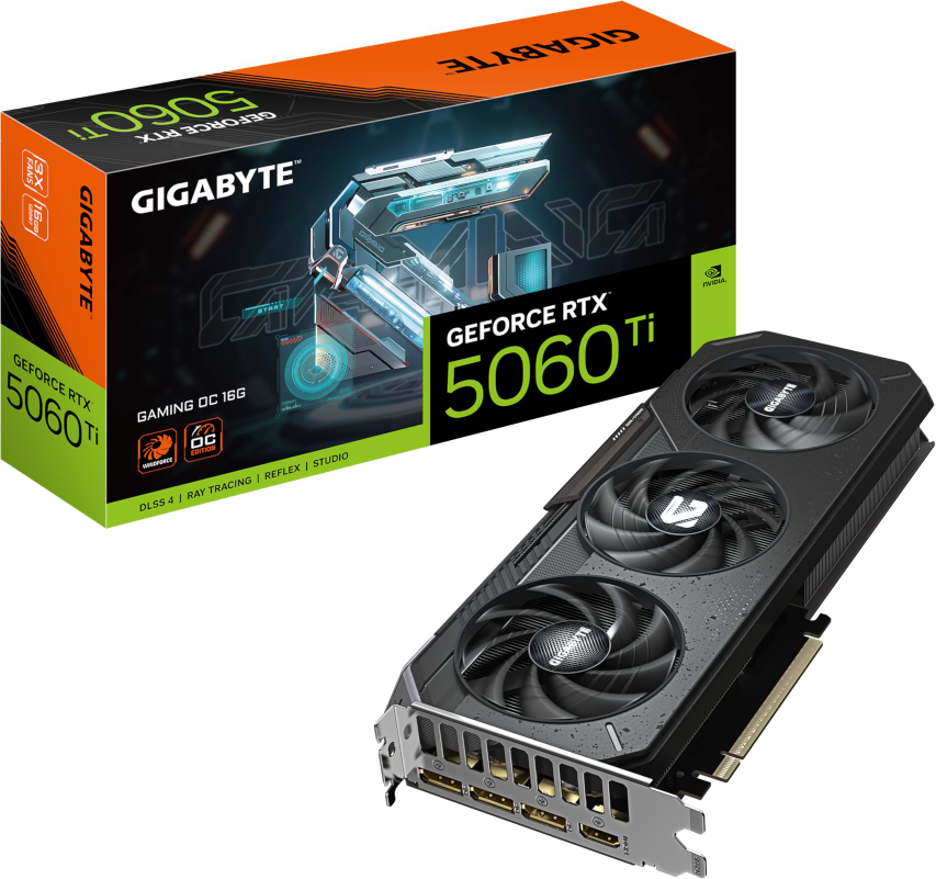 Відеокарта Gigabyte GF RTX 5060 Ti 16GB GDDR7 Gaming OС (GV-N506TGAMING OC-16GD)