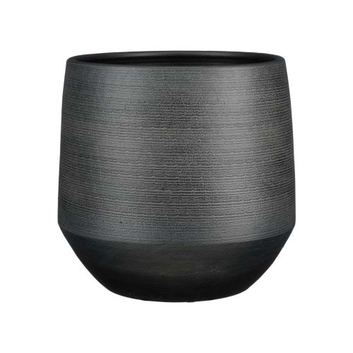 Кашпо EDELMAN Evora pot round 37 см Black (1138178)