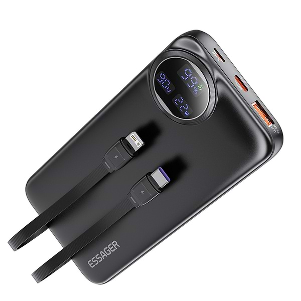 Фото - Батарея мобільна Essager Heteromypil 22.5W 10000mAh Li-Pol QC3.0 Black (EDY1W-YT01-Z)