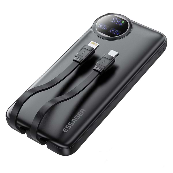 Фото - Батарея мобільна Essager Heteromypil 22.5W 10000mAh Li-Pol QC3.0 Black (EDY1W-YT01-Z)