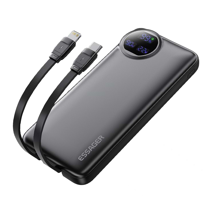 Фото - Батарея мобільна Essager Heteromypil 22.5W 10000mAh Li-Pol QC3.0 Black (EDY1W-YT01-Z)