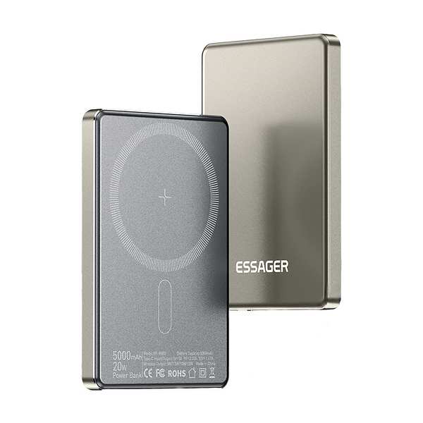 Фото - Батарея мобільна Essager Cross-border magnetic 20W PD Li-Pol QC3.0 5000mAh (EDY5K-YJ0A-Z)