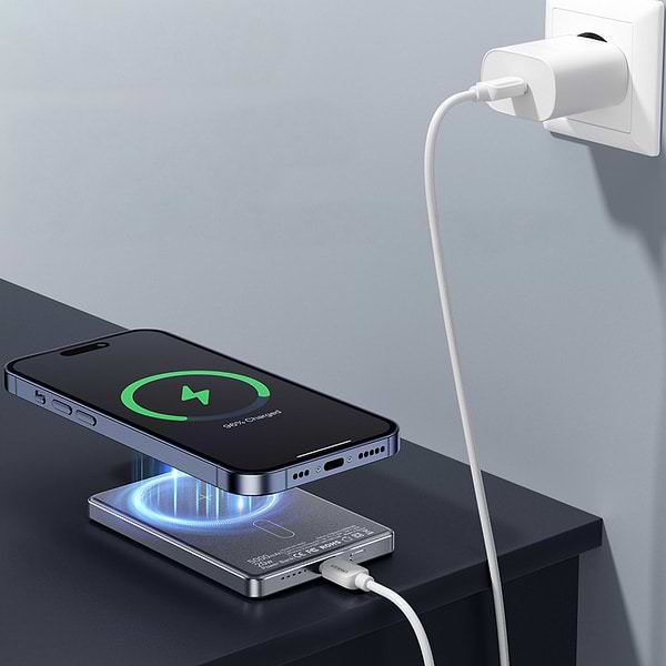 Фото - Батарея мобільна Essager Cross-border magnetic 20W PD Li-Pol QC3.0 5000mAh (EDY5K-YJ0A-Z)
