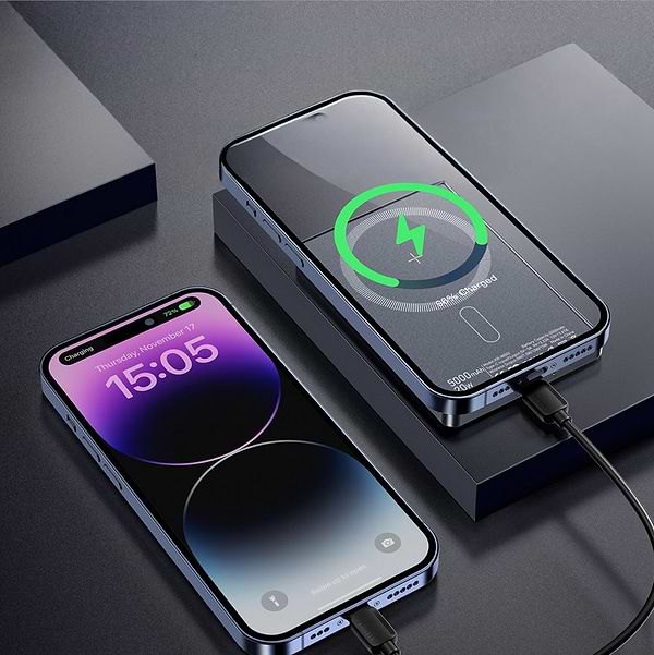 Фото - Батарея мобільна Essager Cross-border magnetic 20W PD Li-Pol QC3.0 5000mAh (EDY5K-YJ0A-Z)