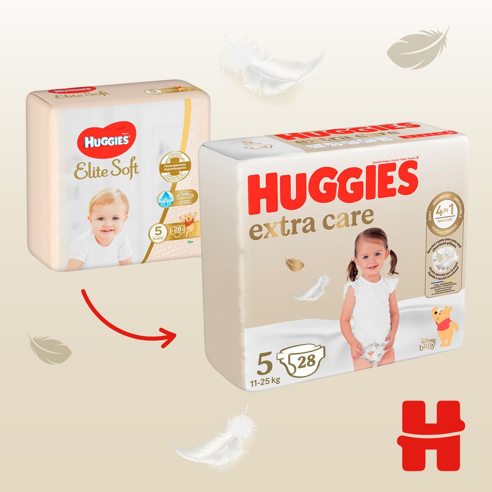 Фото - Одноразові підгузки Huggies Extra Care Size Розмір 5 (11-25 кг), 66 шт. (5029053583174)